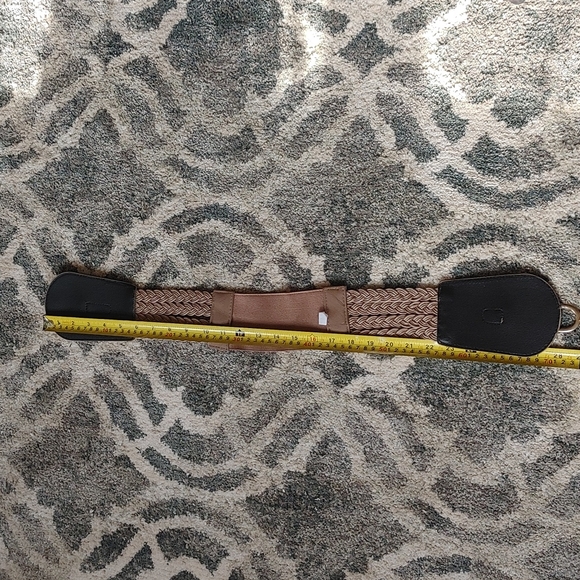 Faux Leather Braided Stretch Belt Women's Small Medium - Picture 13 of 16